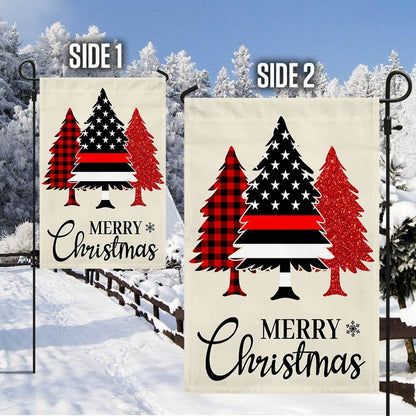 Firefighter Merry Christmas Flag, Christmas Garden Flag, Home Decor Accessories, Christmas Outdoor Decor Ideas