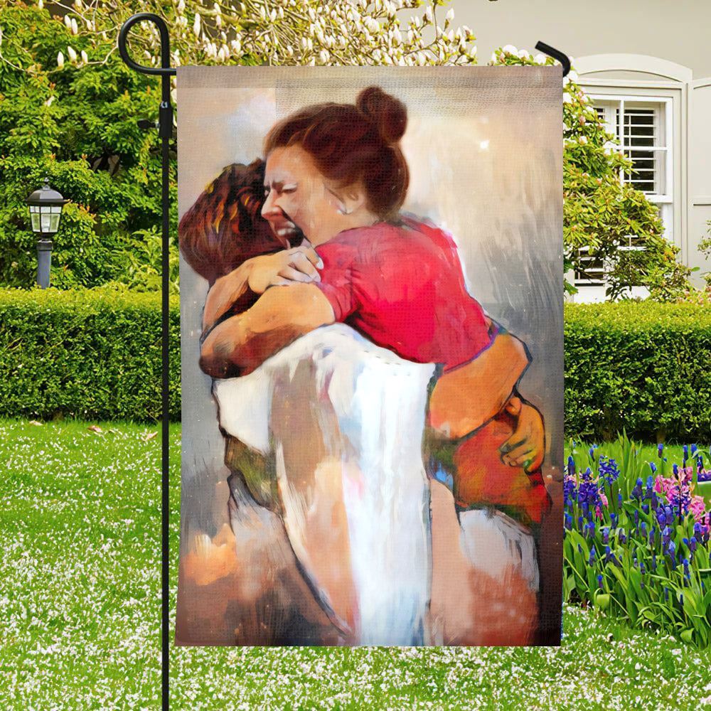 First Day In Heaven Jesus Christ Flag, Jesus Garden Flag, Garden Flag, Welcome Flag, Christian Flag, Scripture Flag, Garden Banner