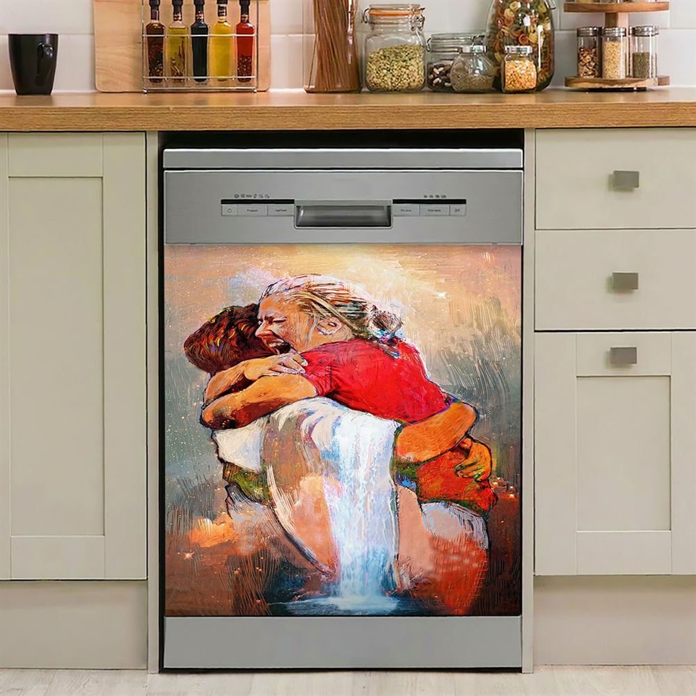 First Day In Heaven Painting Dishwasher Cover, I Held Him And Would Not Let Him Go Dishwasher Magnet Cover