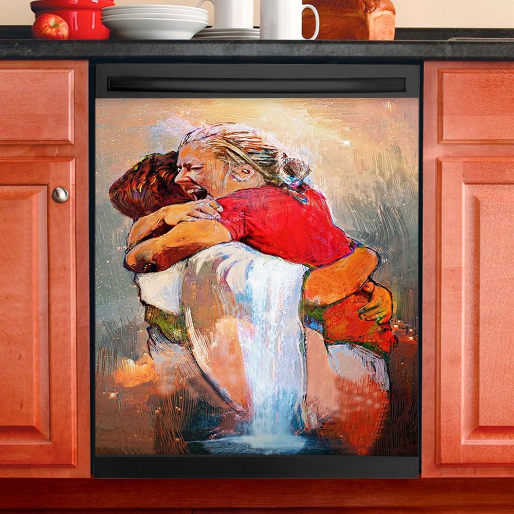 First Day In Heaven Painting Dishwasher Cover, I Held Him And Would Not Let Him Go Dishwasher Magnet Cover