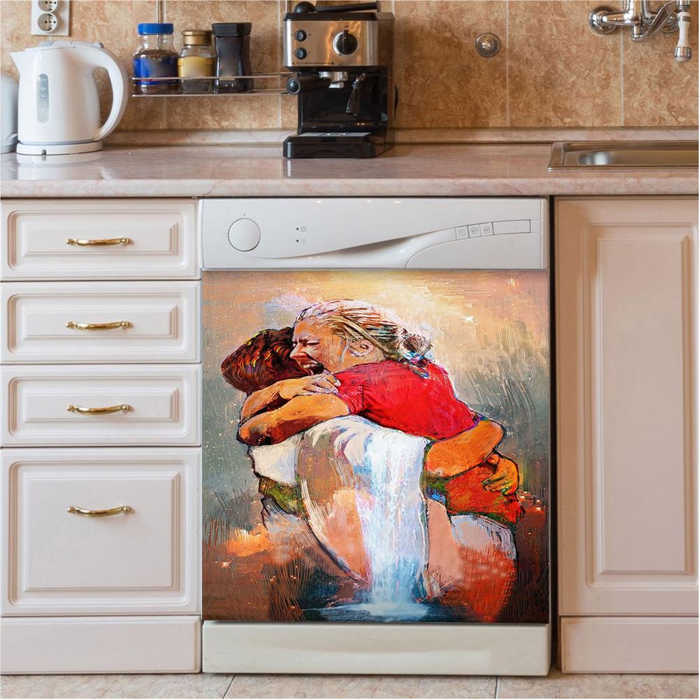 First Day In Heaven Painting Dishwasher Cover, I Held Him And Would Not Let Him Go Dishwasher Magnet Cover