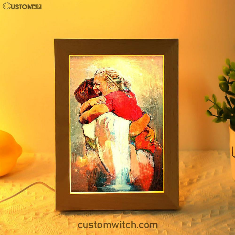 First Day In Heaven Painting Frame Lamp Art - I Held Him And Would Not Let Him Go Decor