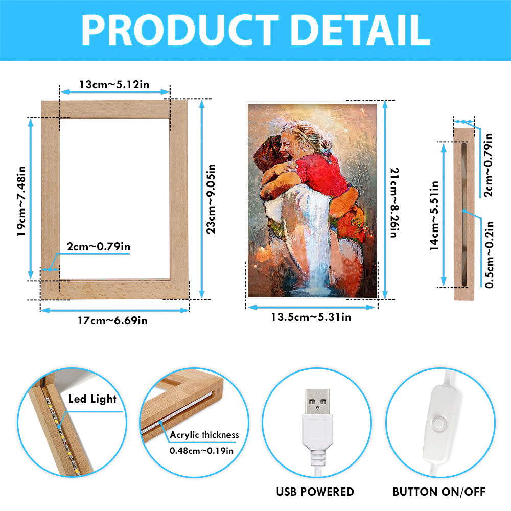 First Day In Heaven Painting Frame Lamp Art - I Held Him And Would Not Let Him Go Decor