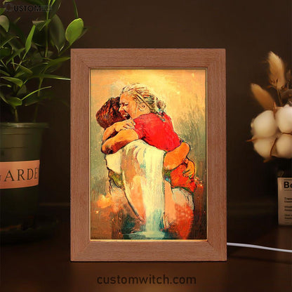 First Day In Heaven Painting Frame Lamp Art - I Held Him And Would Not Let Him Go Decor