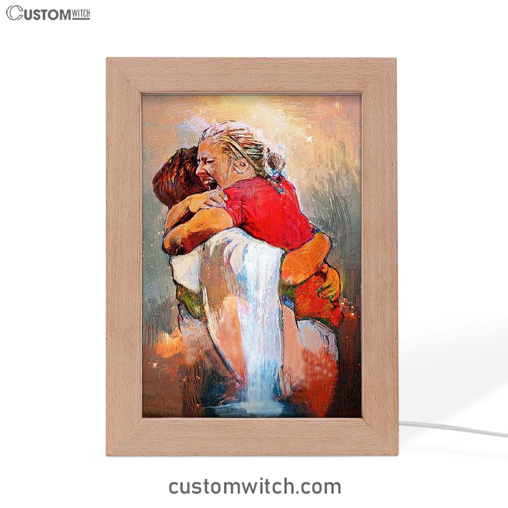 First Day In Heaven Painting Frame Lamp Art - I Held Him And Would Not Let Him Go Decor