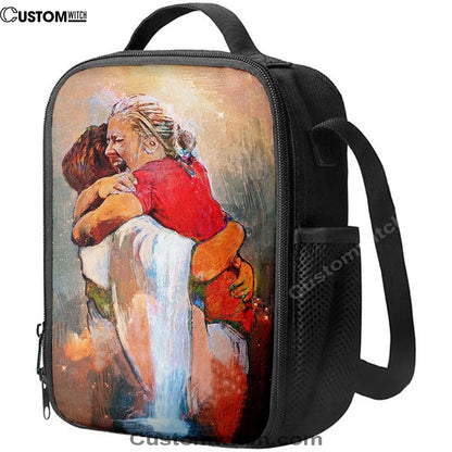 First Day In Heaven Painting Lunch Bag, I Held Him And Would Not Let Him Go Lunch Bag, Christian Lunch Bag, Religious Lunch Box For School, Picnic