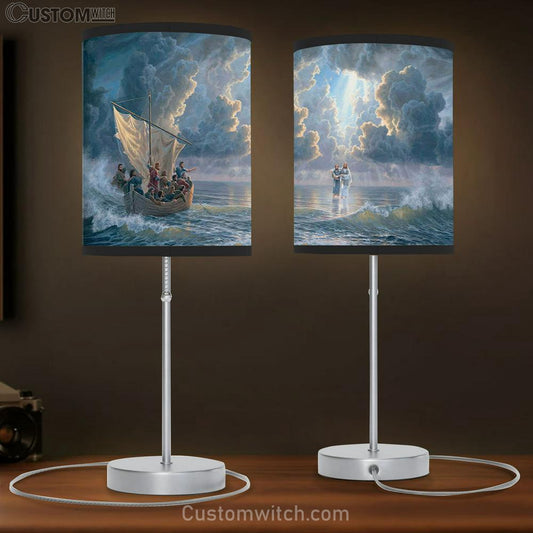 Fishermen Walking With Jesus Table Lamb Prints - Christian Lamb Gift - Christian Home Decor