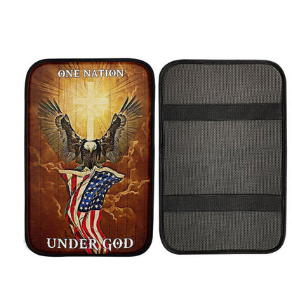 Flag American One Nation Under God Car Center Console Cover, Christian Car Accessories