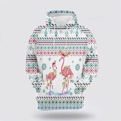 Flamingo Christmas Reunion All Over Print 3D Hoodie For Men & Women, Christmas Hoodie Cute, Christmas Gift, Christmas Fashion
