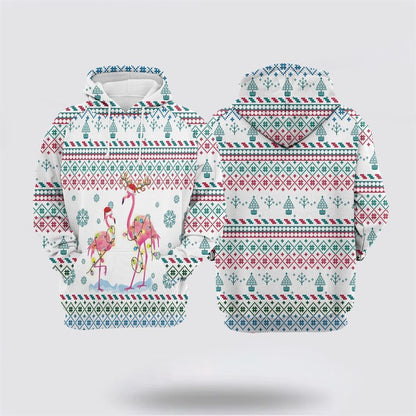 Flamingo Christmas Reunion All Over Print 3D Hoodie For Men & Women, Christmas Hoodie Cute, Christmas Gift, Christmas Fashion