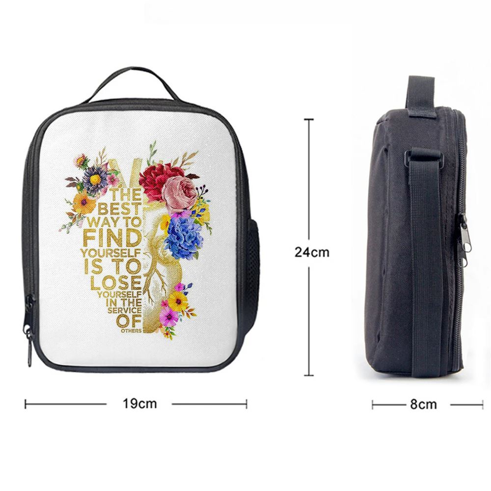 Floral HeLunch Bag Anatomy Lunch Bag, Appreciation, Graduation Gift For Nurse Practitioner, Teacher, Rn, Physician Assistant, Emt, Doctor