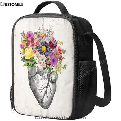 Floral HeLunch Bag Rustic Lunch Bag, Gift For Female Nurse, Doctor, Rn, Christian Lunch Bag, Religious Lunch Box For School, Picnic
