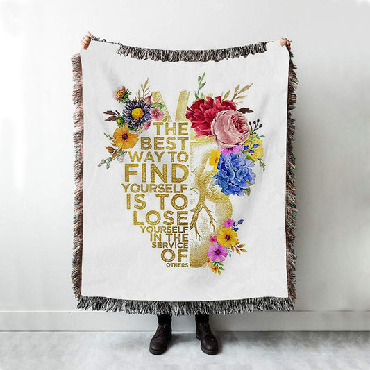 Floral Heart Anatomy Throw Blanket - Appreciation, Graduation Gift For Nurse Practitioner, Teacher, Rn, Physician Assistant, Emt, Doctor