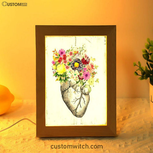 Floral Heart Rustic Art - Gift For Female Nurse, Doctor, Rn