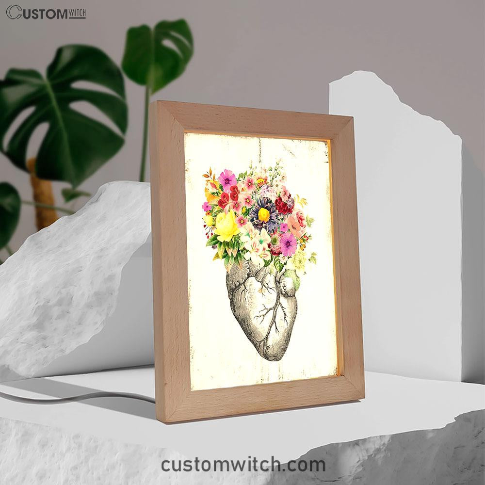 Floral Heart Rustic Art - Gift For Female Nurse, Doctor, Rn