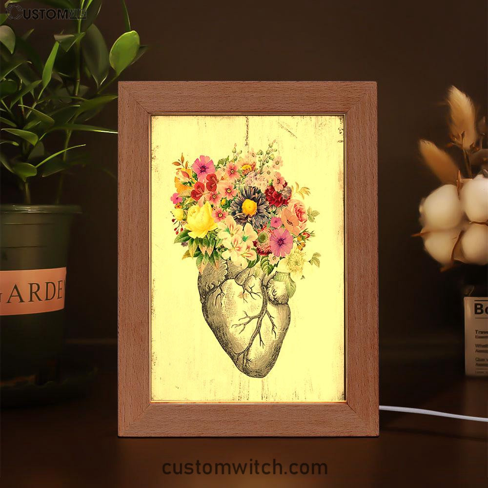 Floral Heart Rustic Art - Gift For Female Nurse, Doctor, Rn