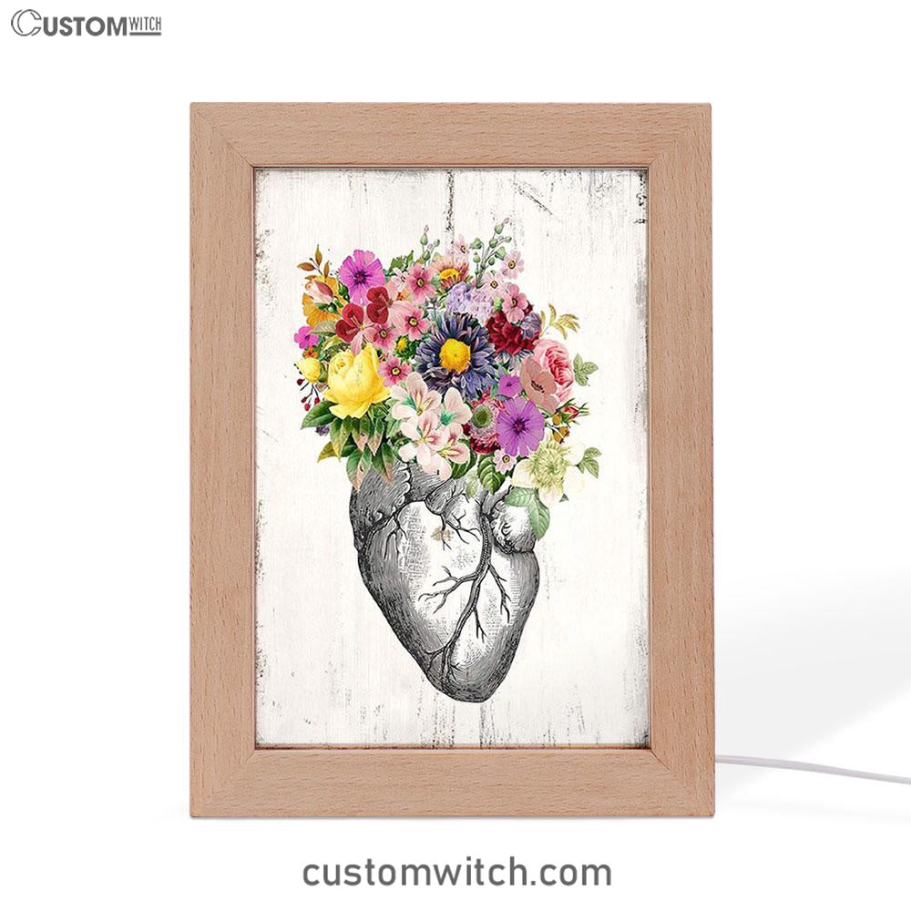 Floral Heart Rustic Art - Gift For Female Nurse, Doctor, Rn
