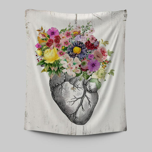 Floral Heart Rustic Wall Art - Gift For Female Nurse, Doctor, Rn