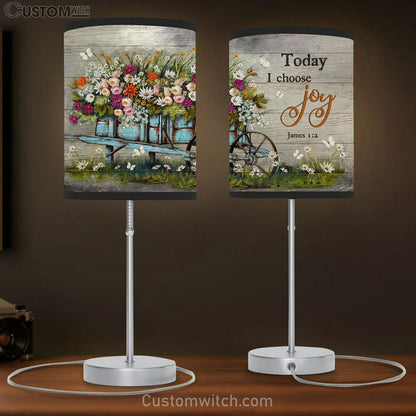 Flower Wooden Cart Today I Choose Joy Table Lamb Prints - Religious Table Lamb Art - Christian Home Decor