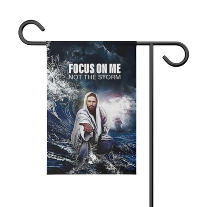 Focus On Me Not The Storm, Christian's Flag, Garden Decor, Garden Flag Stand, Christian Flag, Scripture Flag, Garden Banner
