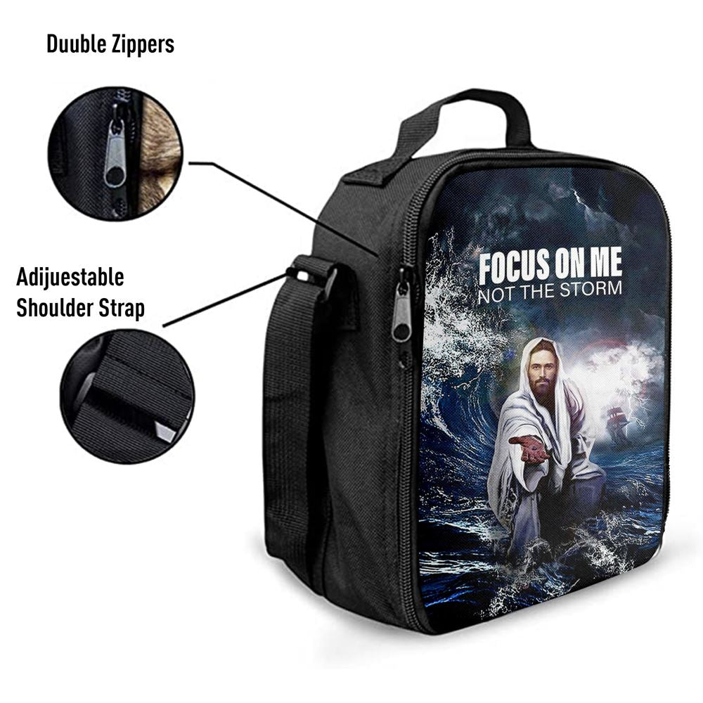 Focus On Me Not The Storm Jesus Lunch Bag, Christian Lunch Bag, Religious Lunch Box For School, Picnic