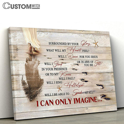 Footprints On The Beach Canvas - I Can Only Imagine Canvas Prints - Religious Canvas Art - Christian Home Decor