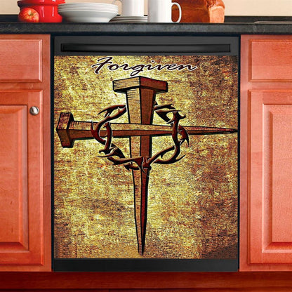 For Given Cross Dishwasher Cover, Christian Dishwasher Magnet Cover, Religious Kitchen Decor