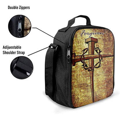 For Given Cross Lunch Bag, Christian Lunch Bag, Religious Lunch Box For School, Picnic