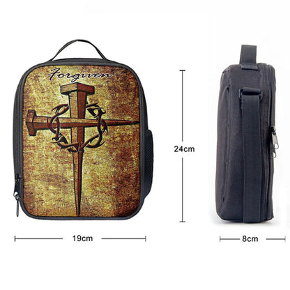 For Given Cross Lunch Bag, Christian Lunch Bag, Religious Lunch Box For School, Picnic