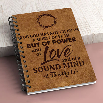 For God Has Given Us A Spirit Of Power And Of Love Butterfly Spiral Notebook, Christian Spiritual Gifts For Friends