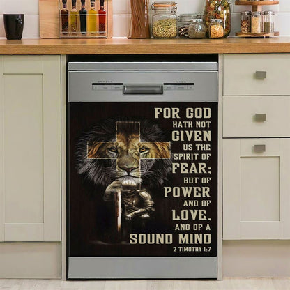 For God Hath Not Given Us The Spirit Of Fear 2 Timothy 17 Dishwasher Cover, Bible Verse Dishwasher Magnet Cover, Scripture Kitchen Decor