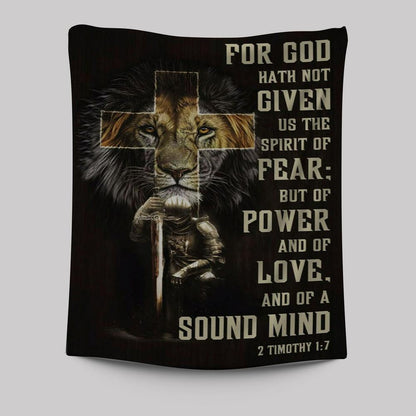 For God Hath Not Given Us The Spirit Of Fear 2 Timothy 17 Tapestry Prints - Bible Verse Wall Decor - Scripture Wall Art