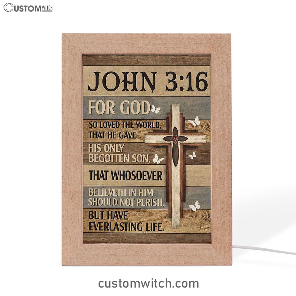 For God So Loved The World John 316 Bible Verse Decor Art - Bible Verse Decor - Scripture Art
