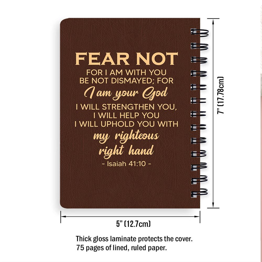 For I Am With You Personalized Spiral Notebook, Christian Spiritual Gifts For Friends