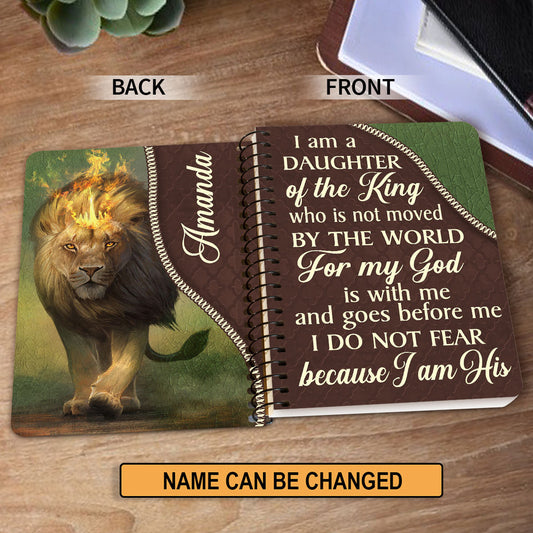 For My God Is With Me And Goes Before Me Lion Personalized Spiral Notebook, Christian Spiritual Gifts For Friends