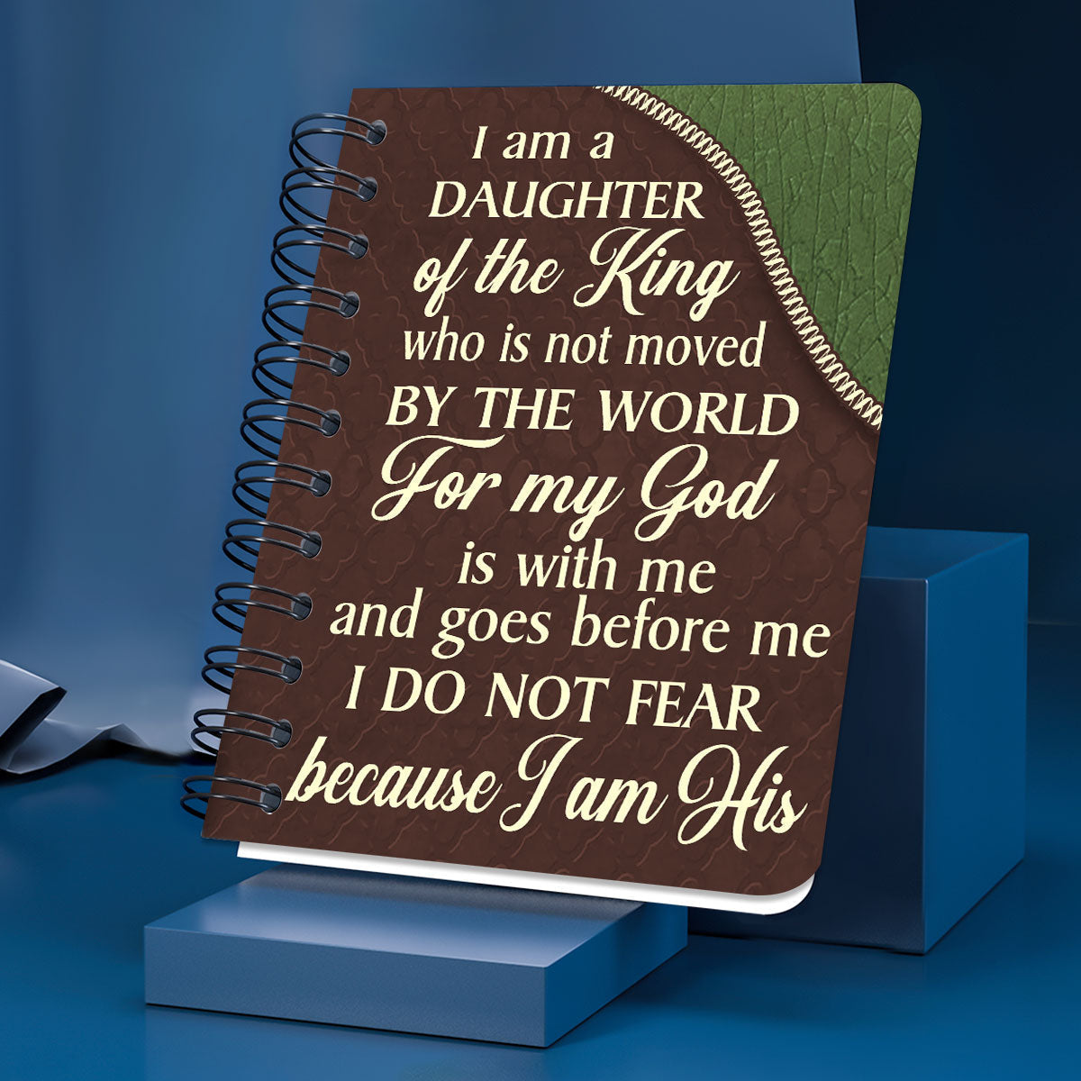For My God Is With Me And Goes Before Me Lion Personalized Spiral Notebook, Christian Spiritual Gifts For Friends