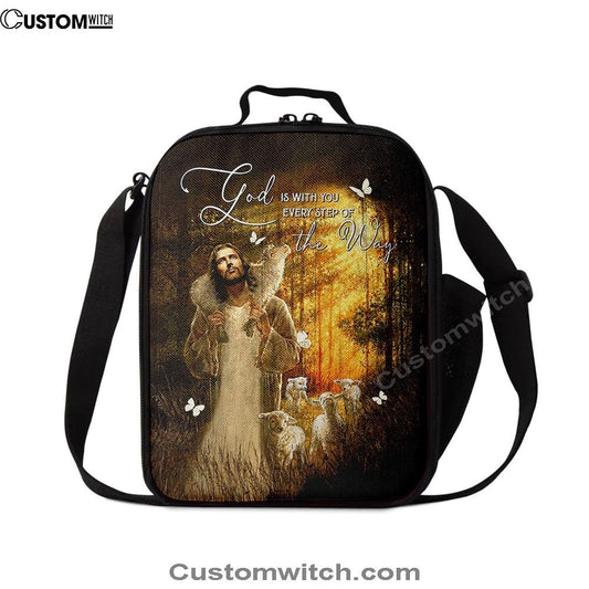 Forest The Life Of Jesus Animal Of God God Is With You Every Step Of The Way Lunch Bag, Christian Lunch Bag, Religious Lunch Box For School, Picnic