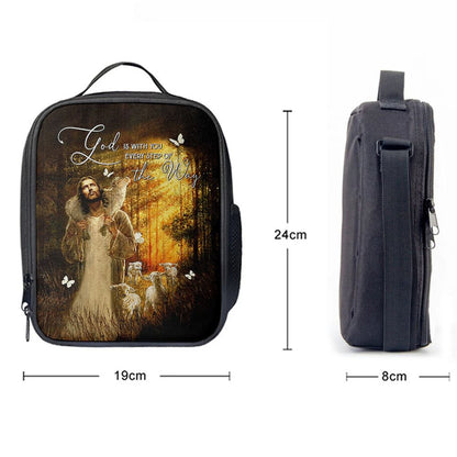 Forest The Life Of Jesus Animal Of God God Is With You Every Step Of The Way Lunch Bag, Christian Lunch Bag, Religious Lunch Box For School, Picnic