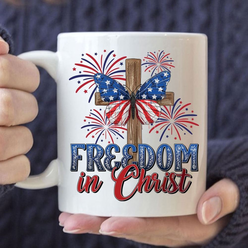 Freedom In Christ Mug, Christian Mug, Bible Mug, Faith Gift, Encouragement Gift