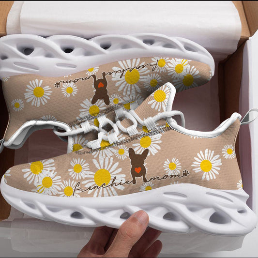 Frenchie Mom, Daisy Flowers Max Soul Shoes For Men Women, Running shoes For Dog Lovers, Max Soul Shoes, Dog Shoes Running