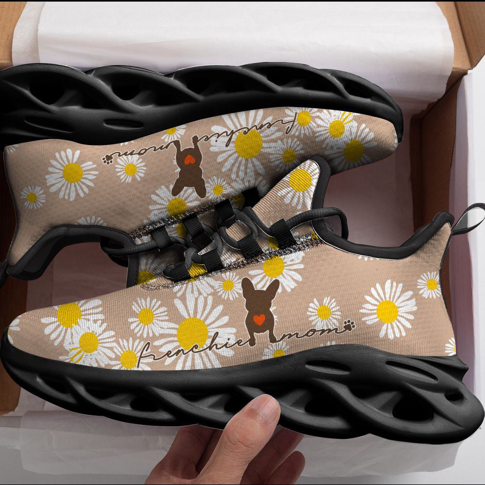 Frenchie Mom, Daisy Flowers Max Soul Shoes For Men Women, Running shoes For Dog Lovers, Max Soul Shoes, Dog Shoes Running