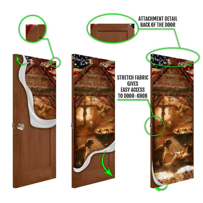 From The Manger To The Cross Door Cover, Christian Door Decor, Door Christian Church, Christian Door Plaques