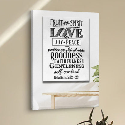 Fruit Of The Spirit Bible Verse Christian Canvas Prints - Bible Verse Wall Decor - Scripture Wall Art