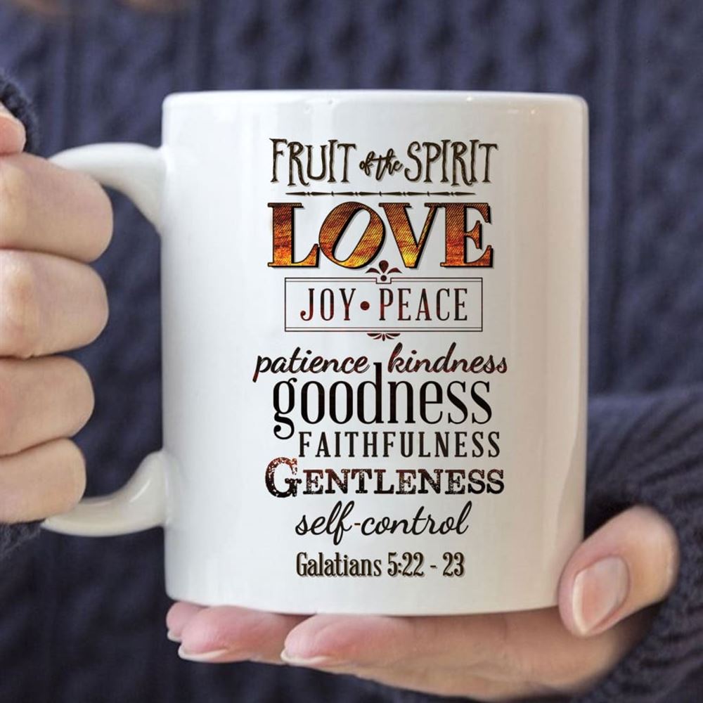 Fruit Of The Spirit, Bible Verse, Christian Coffee Mug, Christian Mug, Bible Mug, Faith Gift, Encouragement Gift