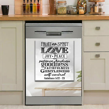 Fruit Of The Spirit Bible Verse Christian Dishwasher Cover, Bible Verse Dishwasher Magnet Cover, Scripture Kitchen Decor