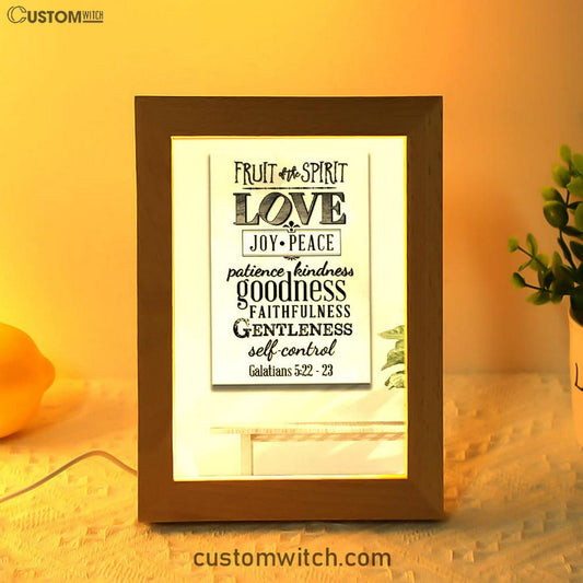 Fruit Of The Spirit Bible Verse Christian Night Light - Bible Verse Decor - Scripture Art