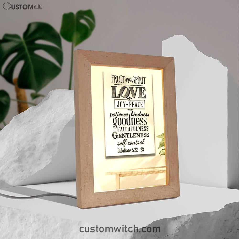 Fruit Of The Spirit Bible Verse Christian Night Light - Bible Verse Decor - Scripture Art