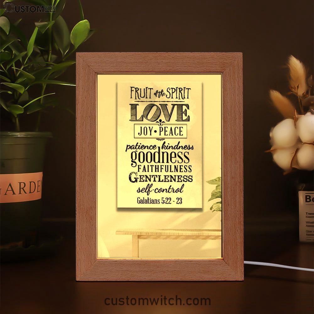 Fruit Of The Spirit Bible Verse Christian Night Light - Bible Verse Decor - Scripture Art