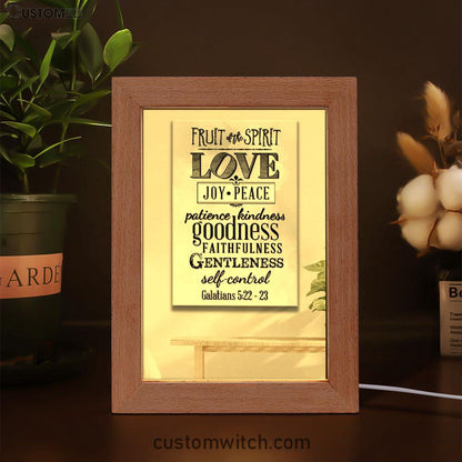 Fruit Of The Spirit Bible Verse Christian Night Light - Bible Verse Decor - Scripture Art