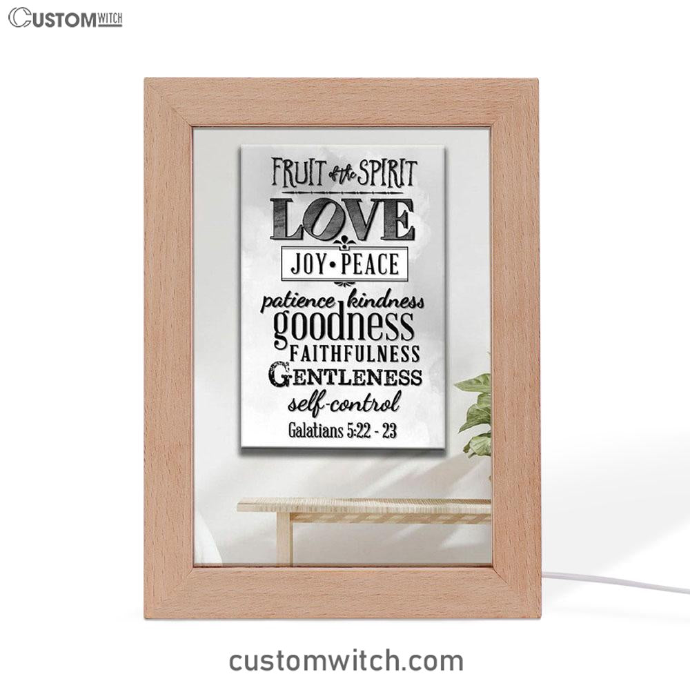 Fruit Of The Spirit Bible Verse Christian Night Light - Bible Verse Decor - Scripture Art